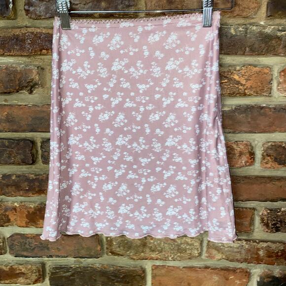 NWOT Princess Polly Mauve Pink Floral Sandra Mini Skirt Women's Size US 2 - Picture 2 of 8